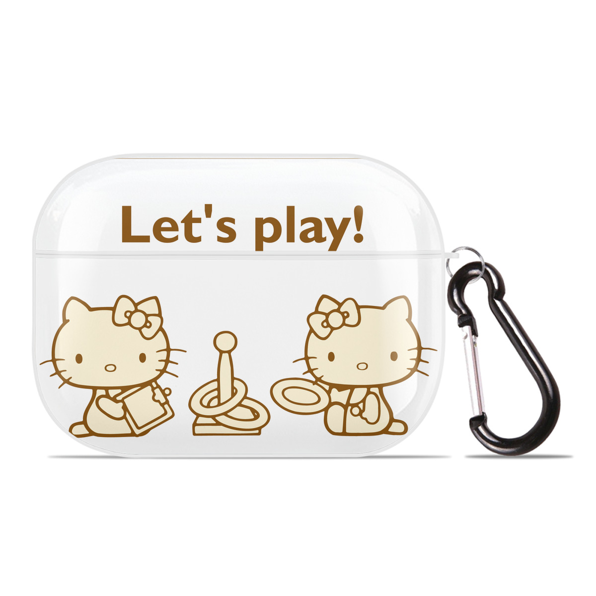 （画像用） Hello Kitty ハローキティ 【AirPods Pro用】ハードシェル保護ケース 耐衝撃・防指紋・カラビナ付き商品仕様