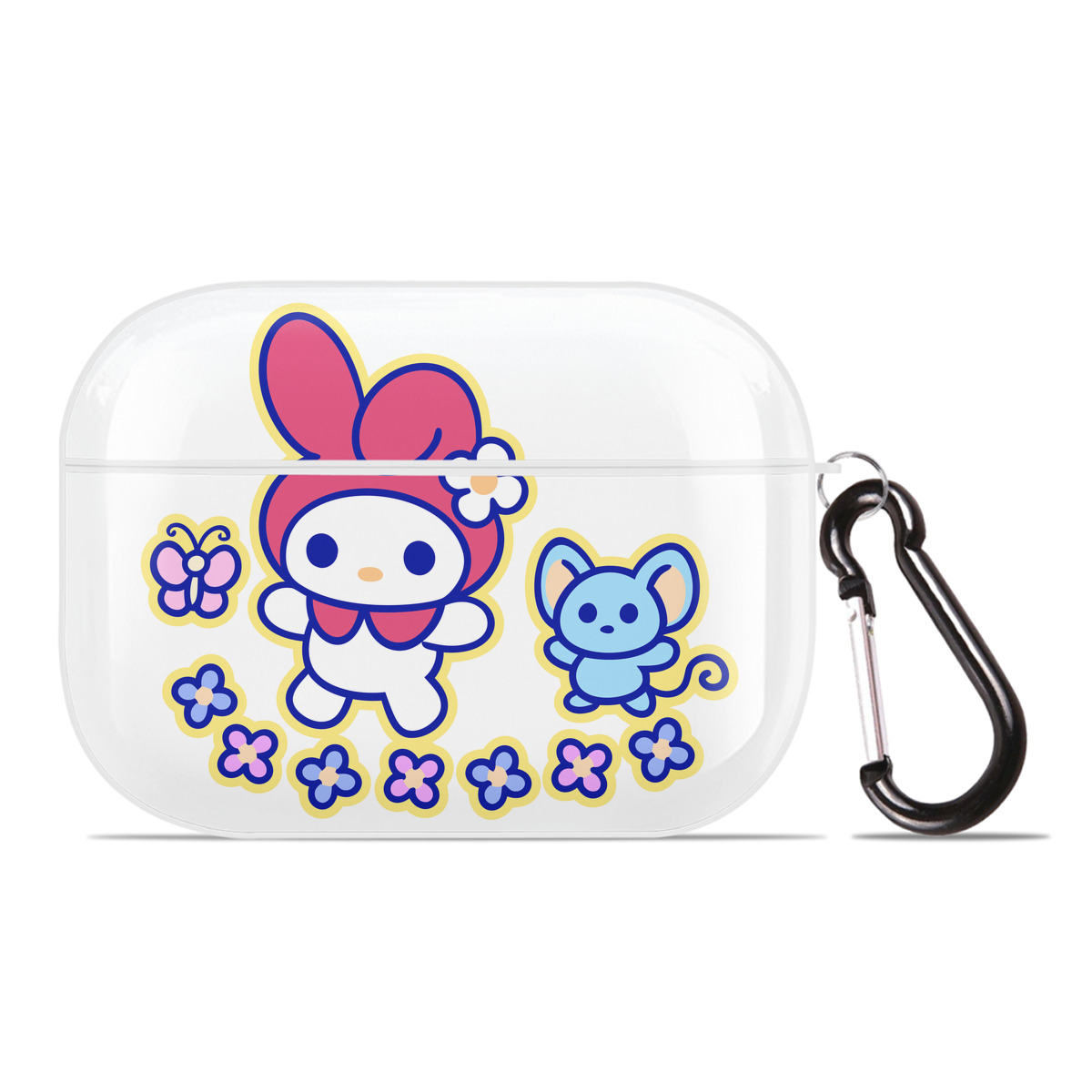 （画像用） Hello Kitty ハローキティ 【AirPods Pro用】ハードシェル保護ケース 耐衝撃・防指紋・カラビナ付き商品仕様