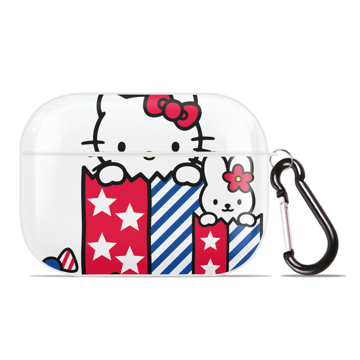 （画像用） Hello Kitty ハローキティ 【AirPods Pro用】ハードシェル保護ケース 耐衝撃・防指紋・カラビナ付き商品仕様