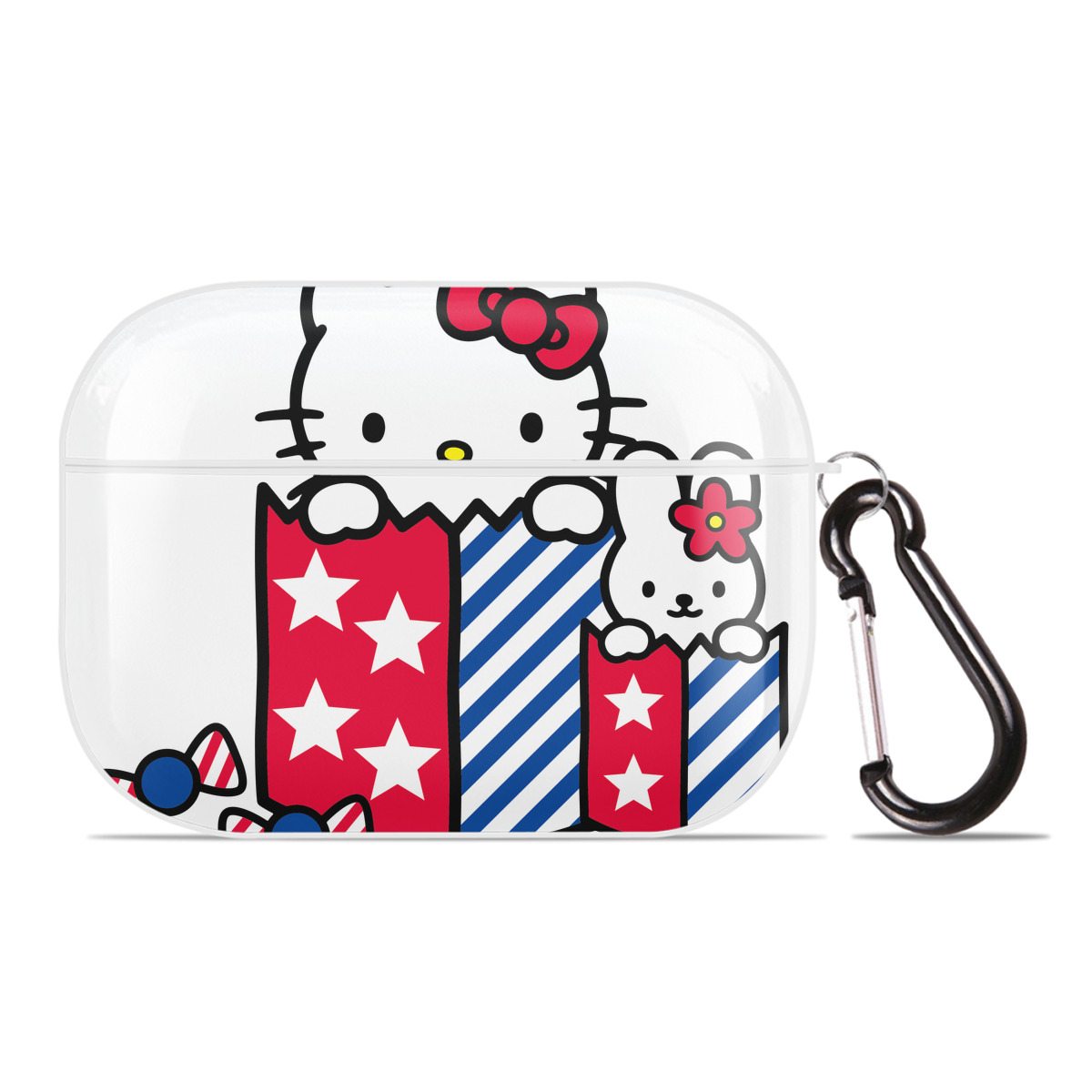 （画像用） Hello Kitty ハローキティ 【AirPods Pro用】ハードシェル保護ケース 耐衝撃・防指紋・カラビナ付き商品仕様
