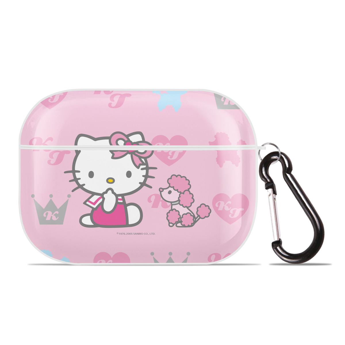 （画像用） Hello Kitty ハローキティ 【AirPods Pro用】ハードシェル保護ケース 耐衝撃・防指紋・カラビナ付き商品仕様