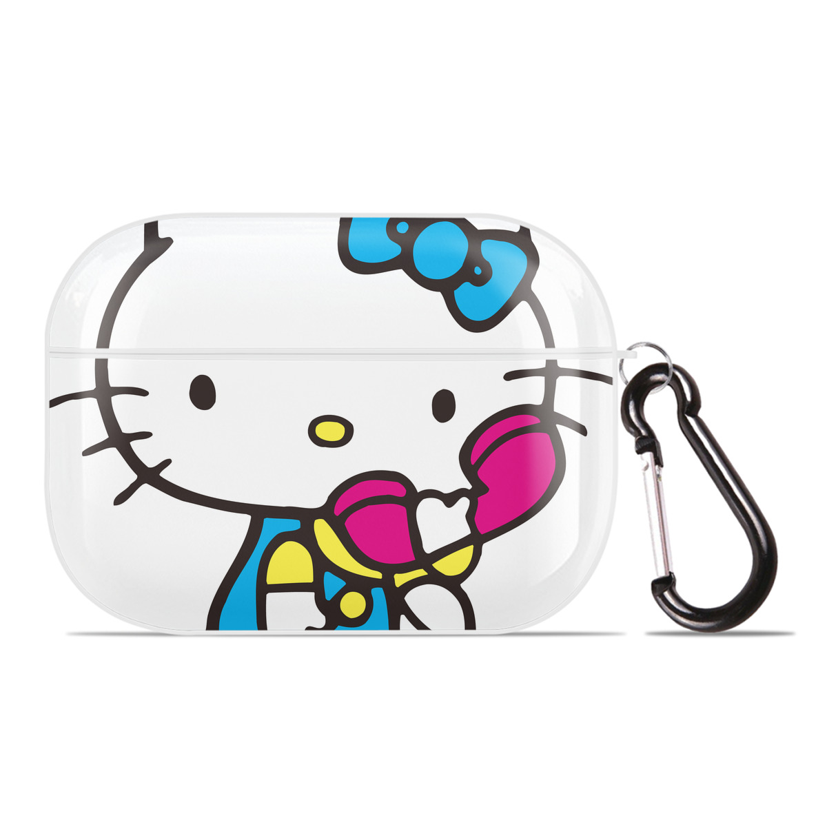 （画像用） Hello Kitty ハローキティ 【AirPods Pro用】ハードシェル保護ケース 耐衝撃・防指紋・カラビナ付き商品仕様