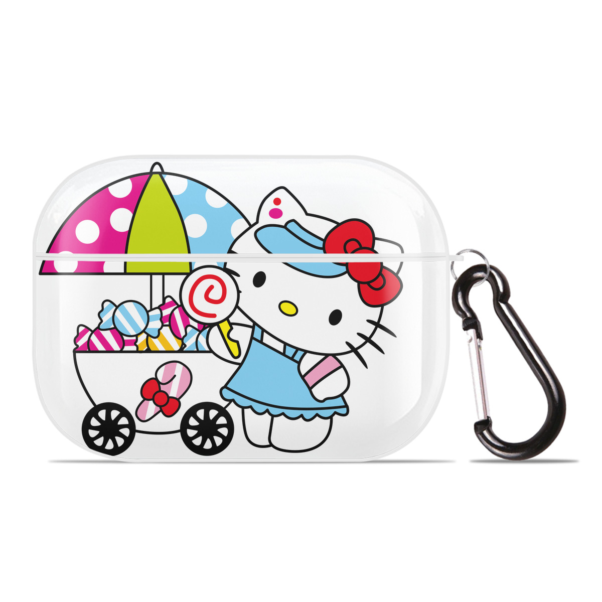 （画像用） Hello Kitty ハローキティ 【AirPods Pro用】ハードシェル保護ケース 耐衝撃・防指紋・カラビナ付き商品仕様