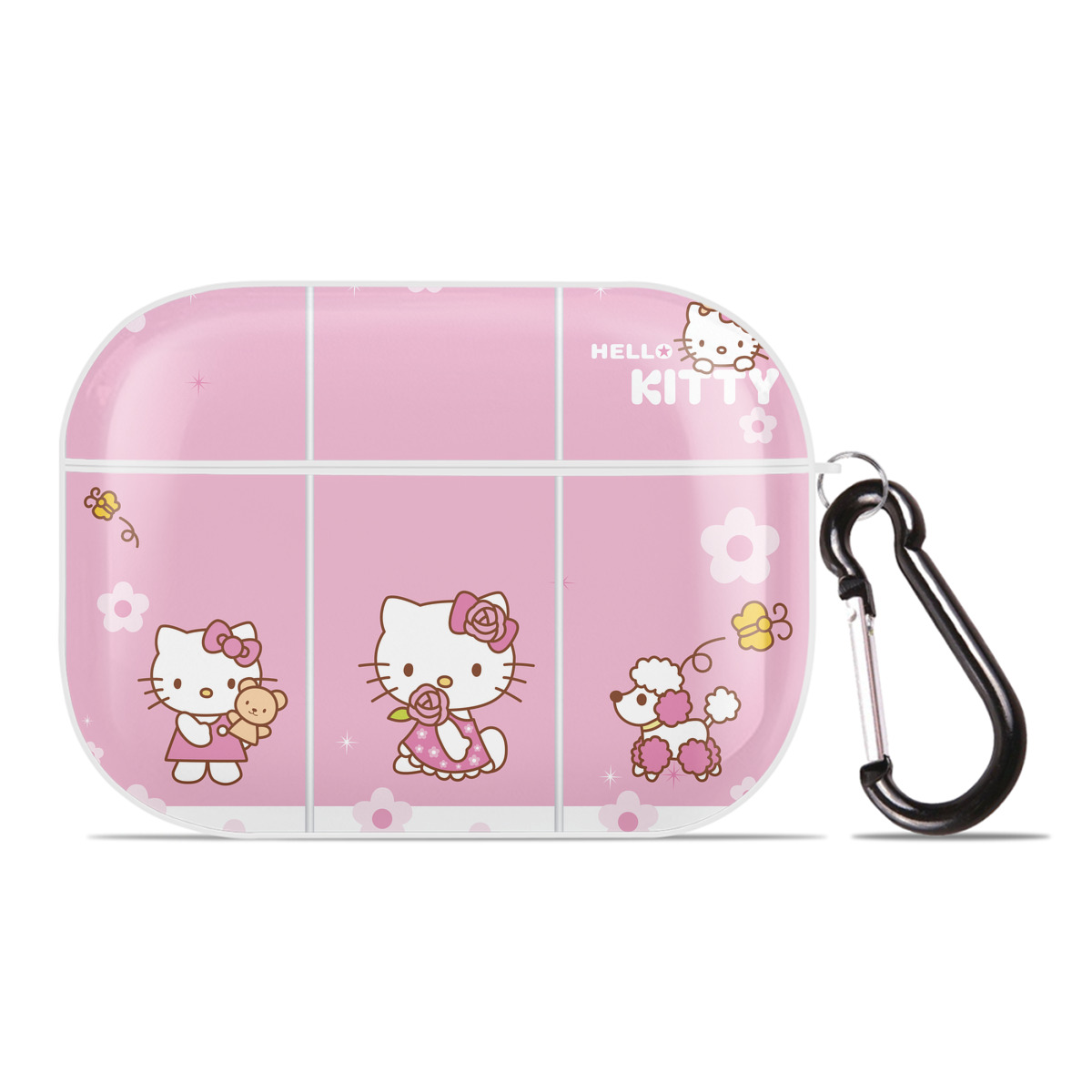 （画像用） Hello Kitty ハローキティ 【AirPods Pro用】ハードシェル保護ケース 耐衝撃・防指紋・カラビナ付き商品仕様