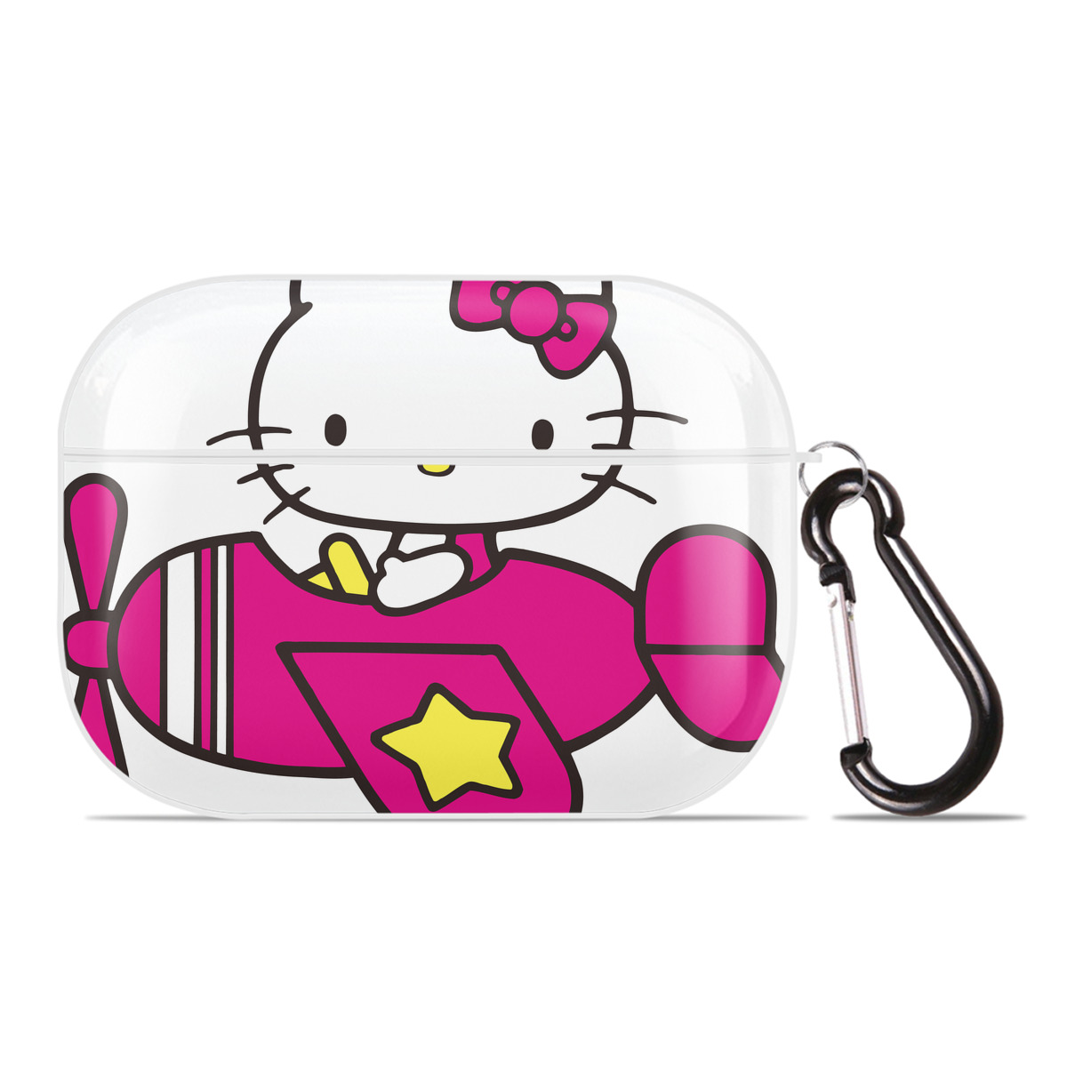 （画像用） Hello Kitty ハローキティ 【AirPods Pro用】ハードシェル保護ケース 耐衝撃・防指紋・カラビナ付き商品仕様