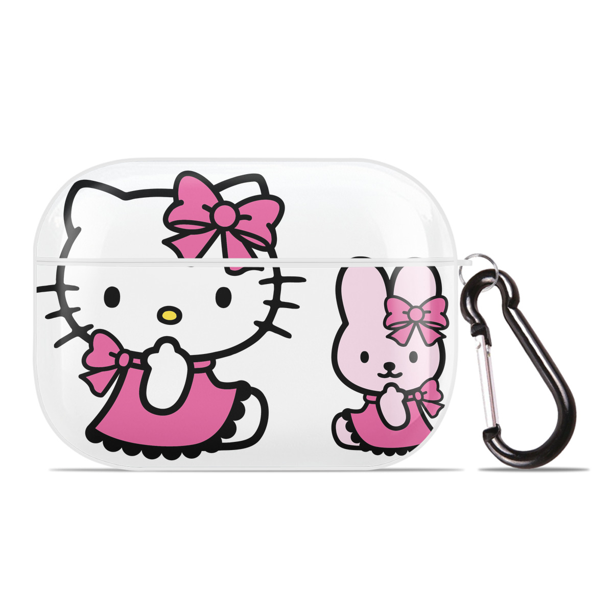 （画像用） Hello Kitty ハローキティ 【AirPods Pro用】ハードシェル保護ケース 耐衝撃・防指紋・カラビナ付き商品仕様