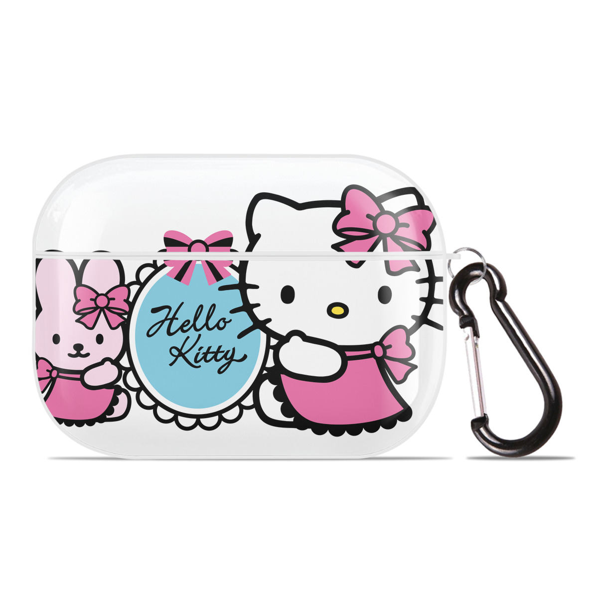 （画像用） Hello Kitty ハローキティ 【AirPods Pro用】ハードシェル保護ケース 耐衝撃・防指紋・カラビナ付き商品仕様