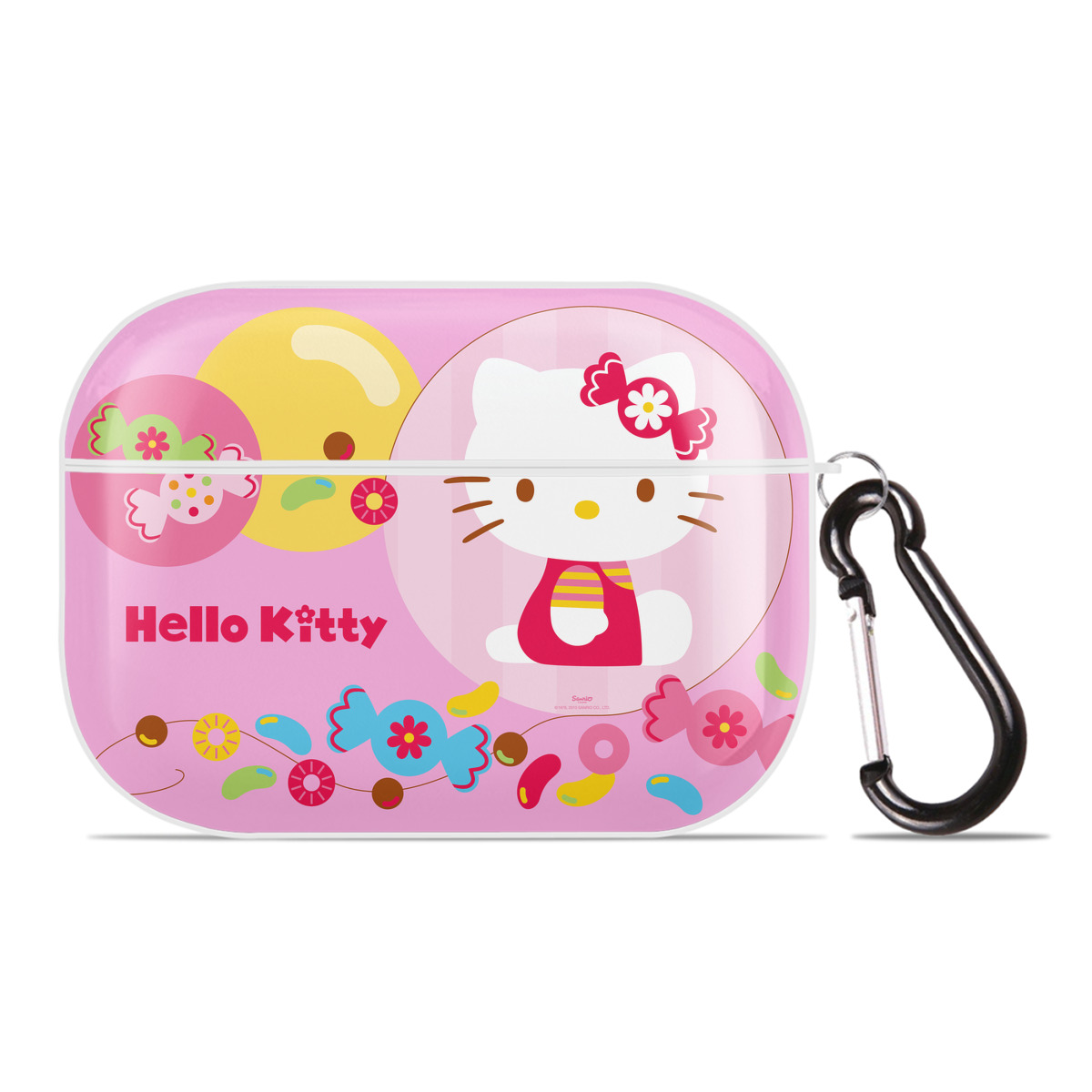 （画像用） Hello Kitty ハローキティ 【AirPods Pro用】ハードシェル保護ケース 耐衝撃・防指紋・カラビナ付き商品仕様