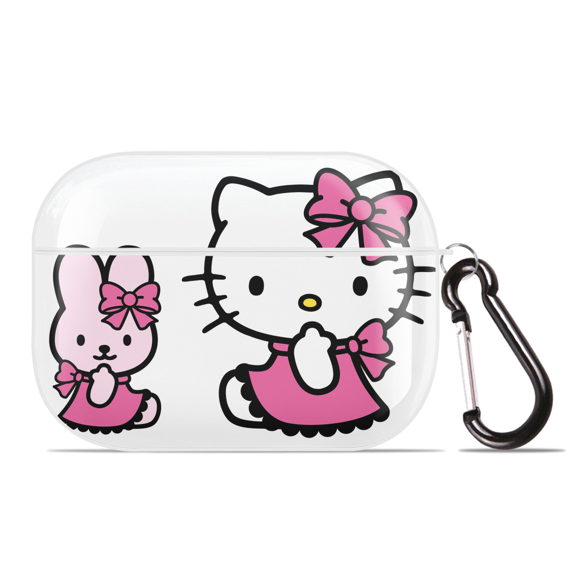 （画像用） Hello Kitty ハローキティ 【AirPods Pro用】ハードシェル保護ケース 耐衝撃・防指紋・カラビナ付き商品仕様