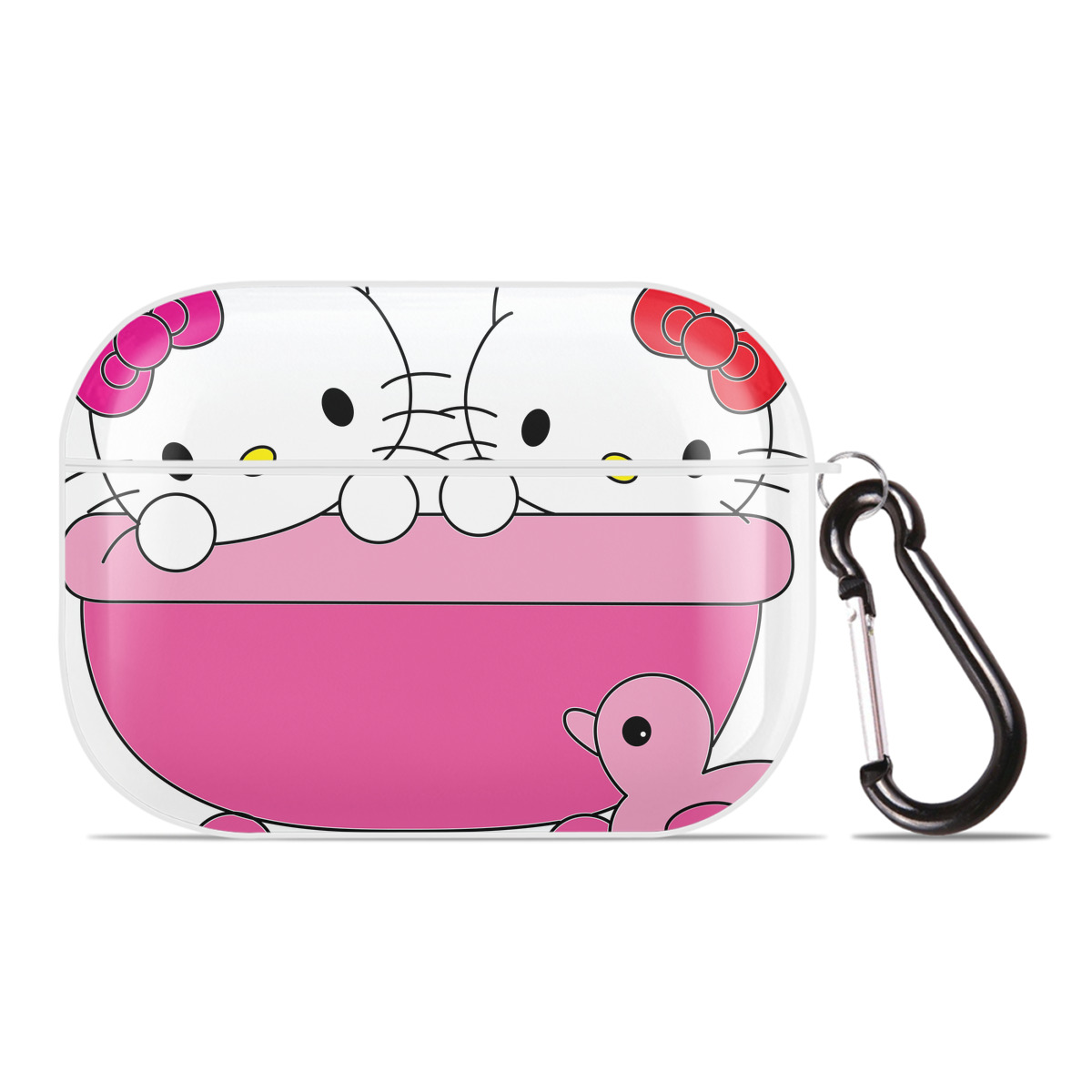 （画像用） Hello Kitty ハローキティ 【AirPods Pro用】ハードシェル保護ケース 耐衝撃・防指紋・カラビナ付き商品仕様
