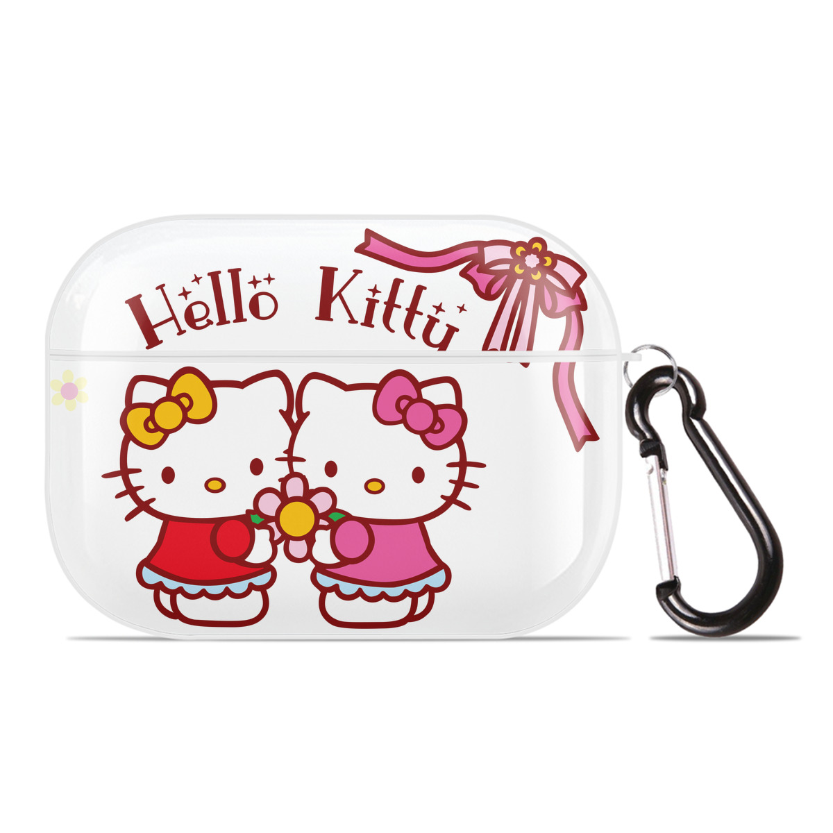 （画像用） Hello Kitty ハローキティ 【AirPods Pro用】ハードシェル保護ケース 耐衝撃・防指紋・カラビナ付き商品仕様