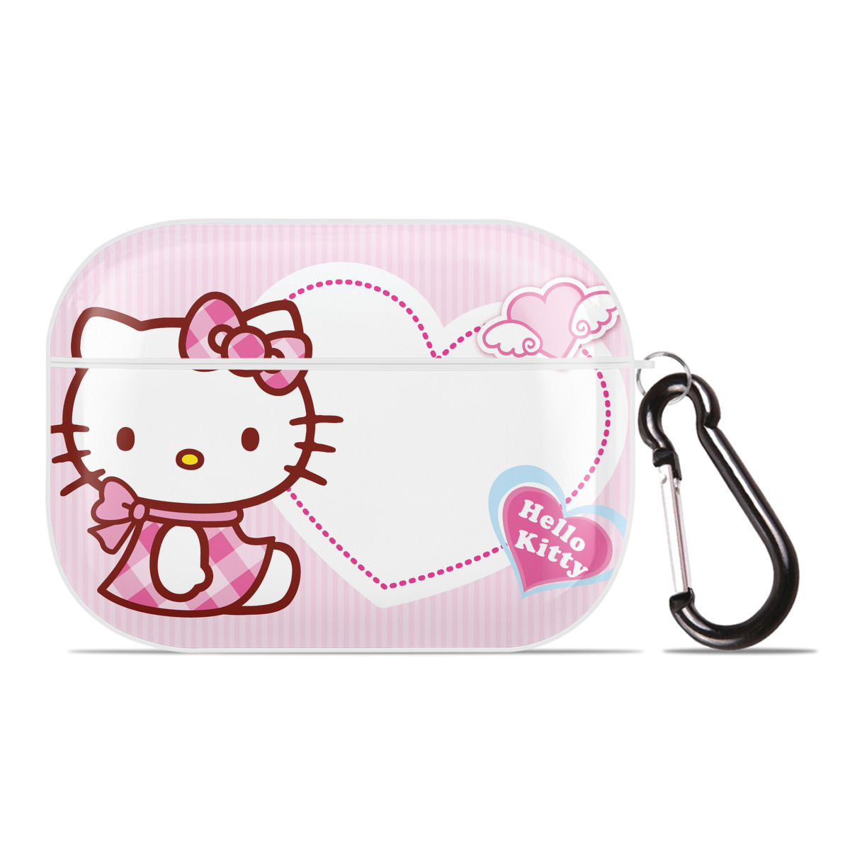 （画像用） Hello Kitty ハローキティ 【AirPods Pro用】ハードシェル保護ケース 耐衝撃・防指紋・カラビナ付き商品仕様