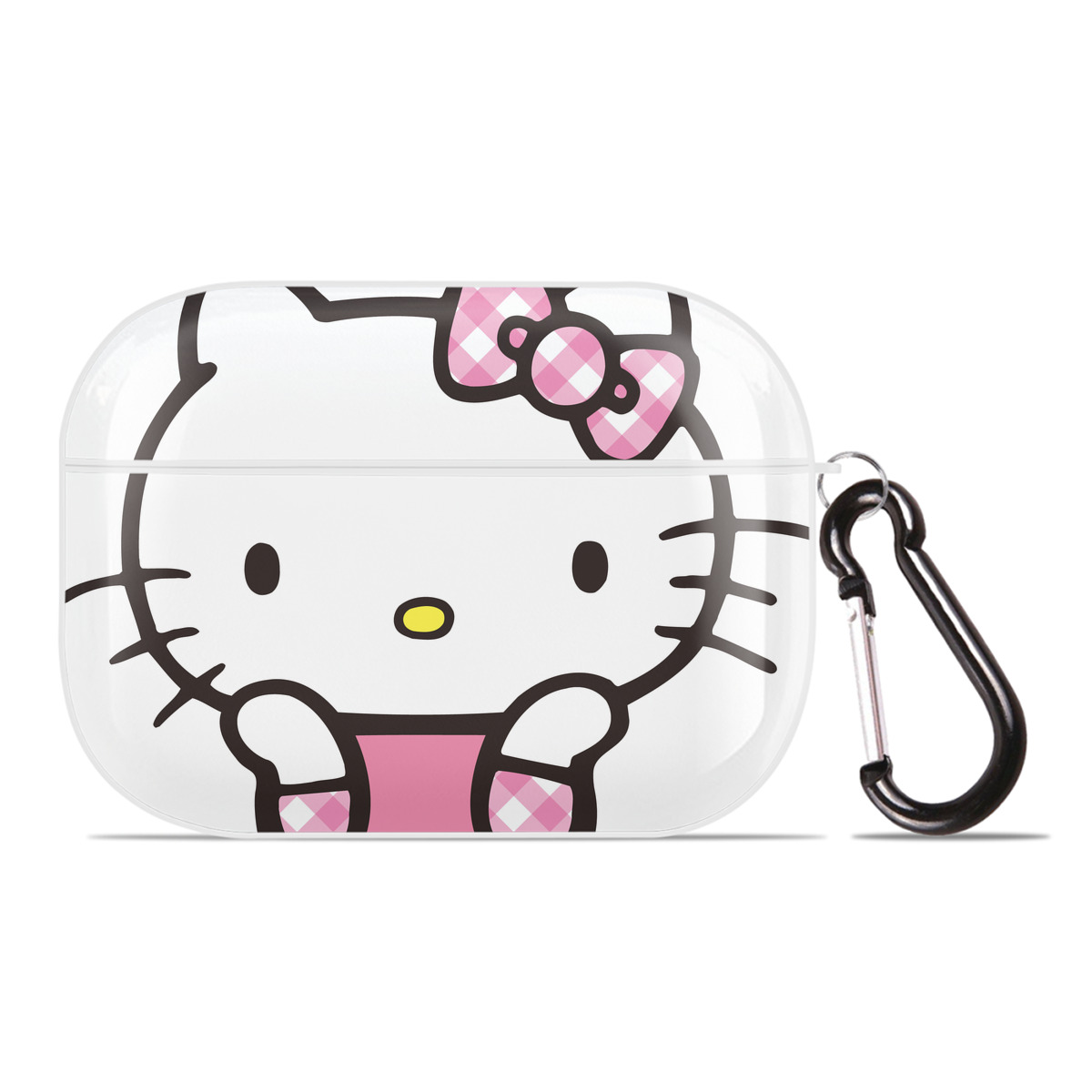 （画像用） Hello Kitty ハローキティ 【AirPods Pro用】ハードシェル保護ケース 耐衝撃・防指紋・カラビナ付き商品仕様
