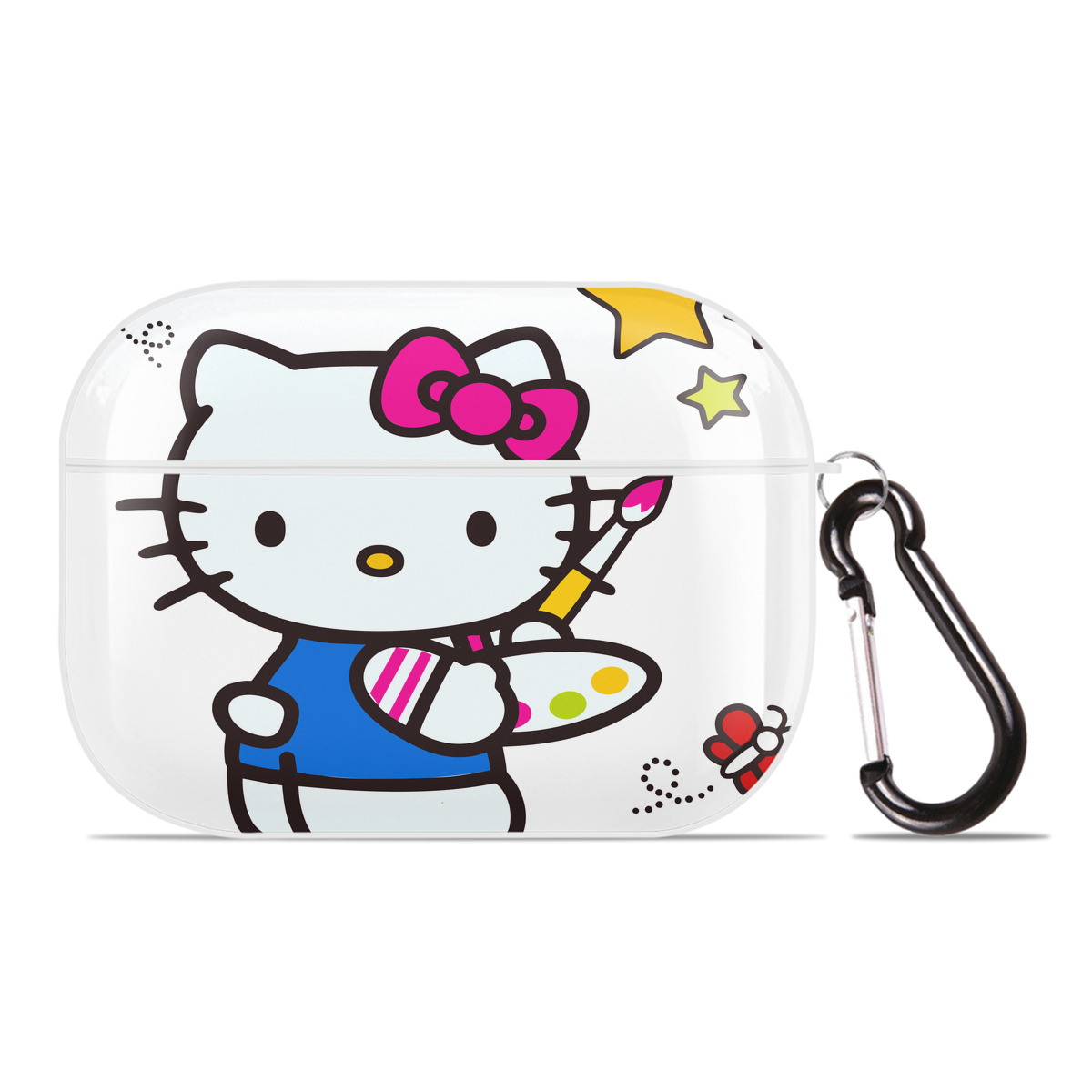 （画像用） Hello Kitty ハローキティ 【AirPods Pro用】ハードシェル保護ケース 耐衝撃・防指紋・カラビナ付き商品仕様