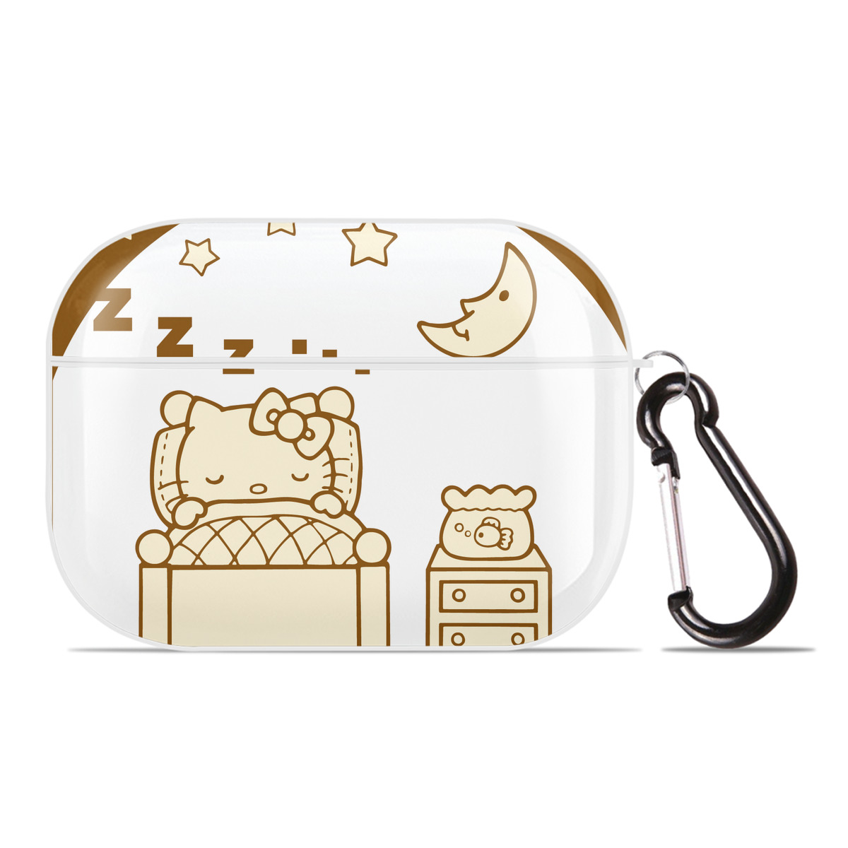 （画像用） Hello Kitty ハローキティ 【AirPods Pro用】ハードシェル保護ケース 耐衝撃・防指紋・カラビナ付き商品仕様