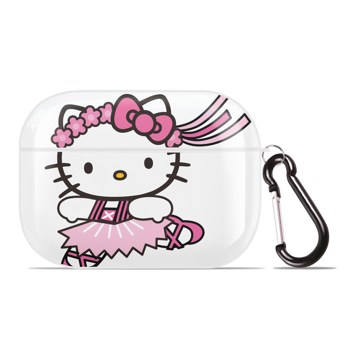 （画像用） Hello Kitty ハローキティ 【AirPods Pro用】ハードシェル保護ケース 耐衝撃・防指紋・カラビナ付き商品仕様