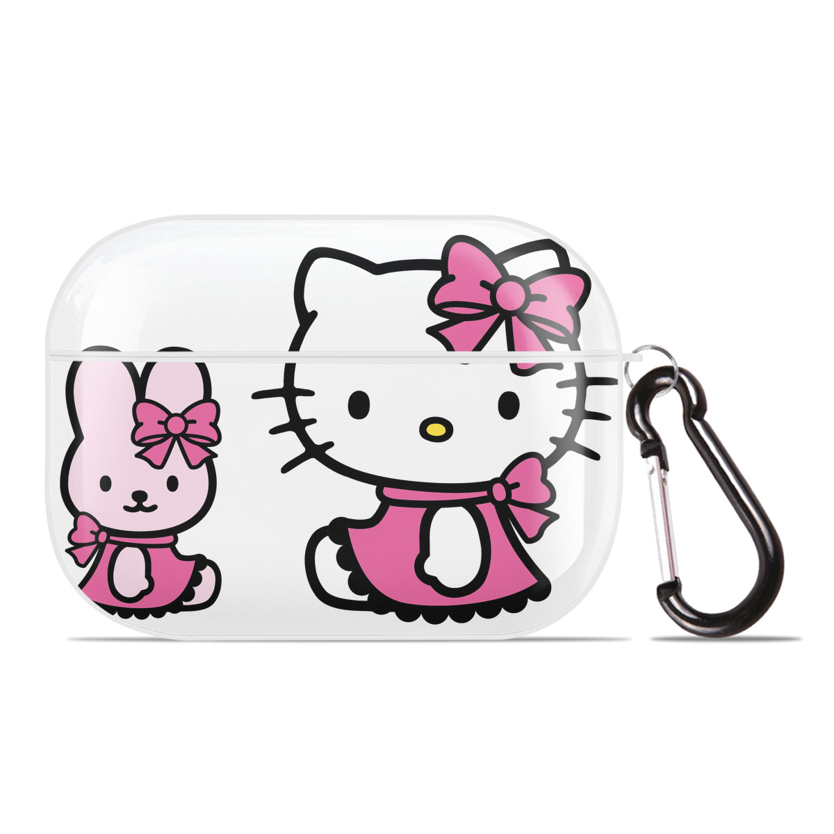 （画像用） Hello Kitty ハローキティ 【AirPods Pro用】ハードシェル保護ケース 耐衝撃・防指紋・カラビナ付き商品仕様
