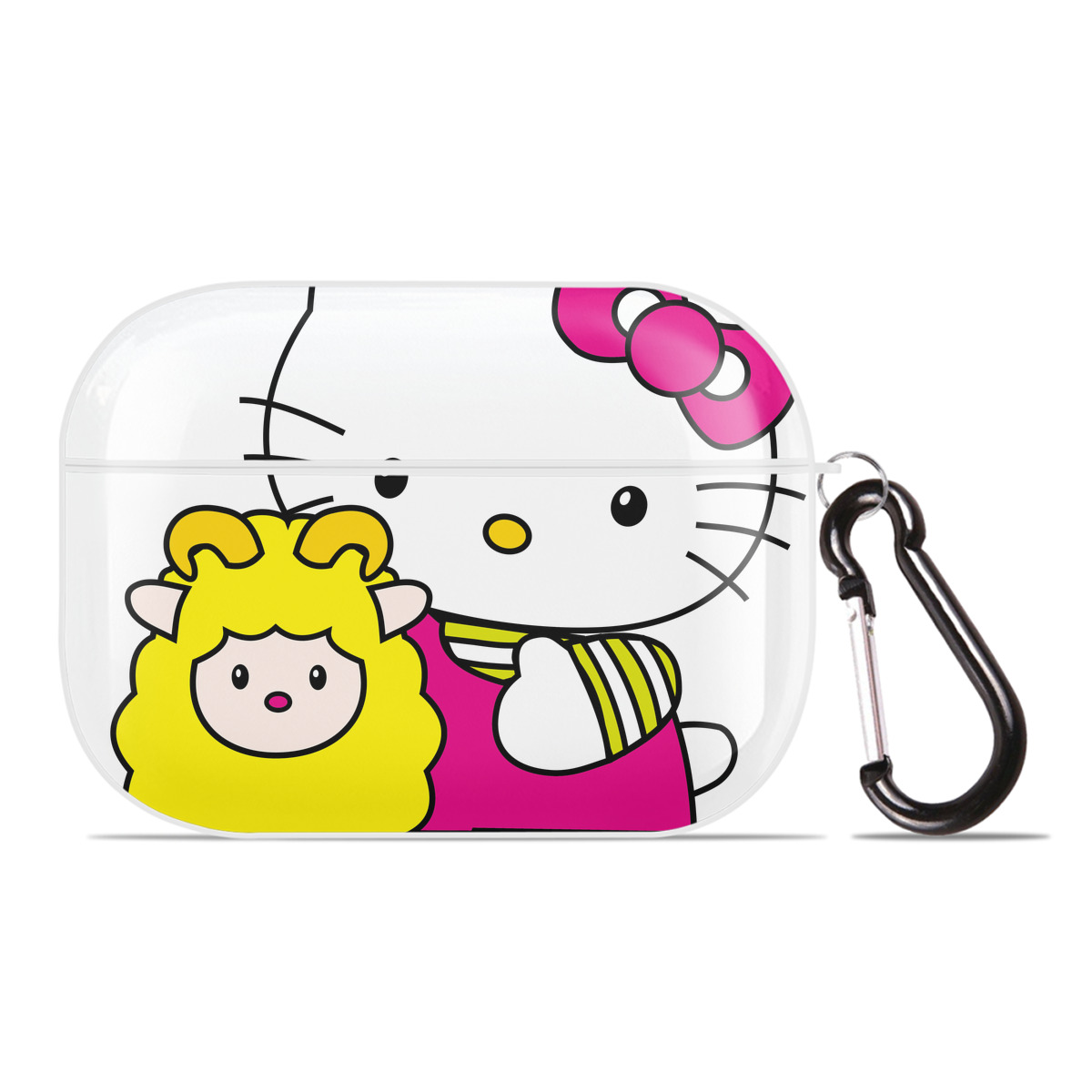 （画像用） Hello Kitty ハローキティ 【AirPods Pro用】ハードシェル保護ケース 耐衝撃・防指紋・カラビナ付き商品仕様