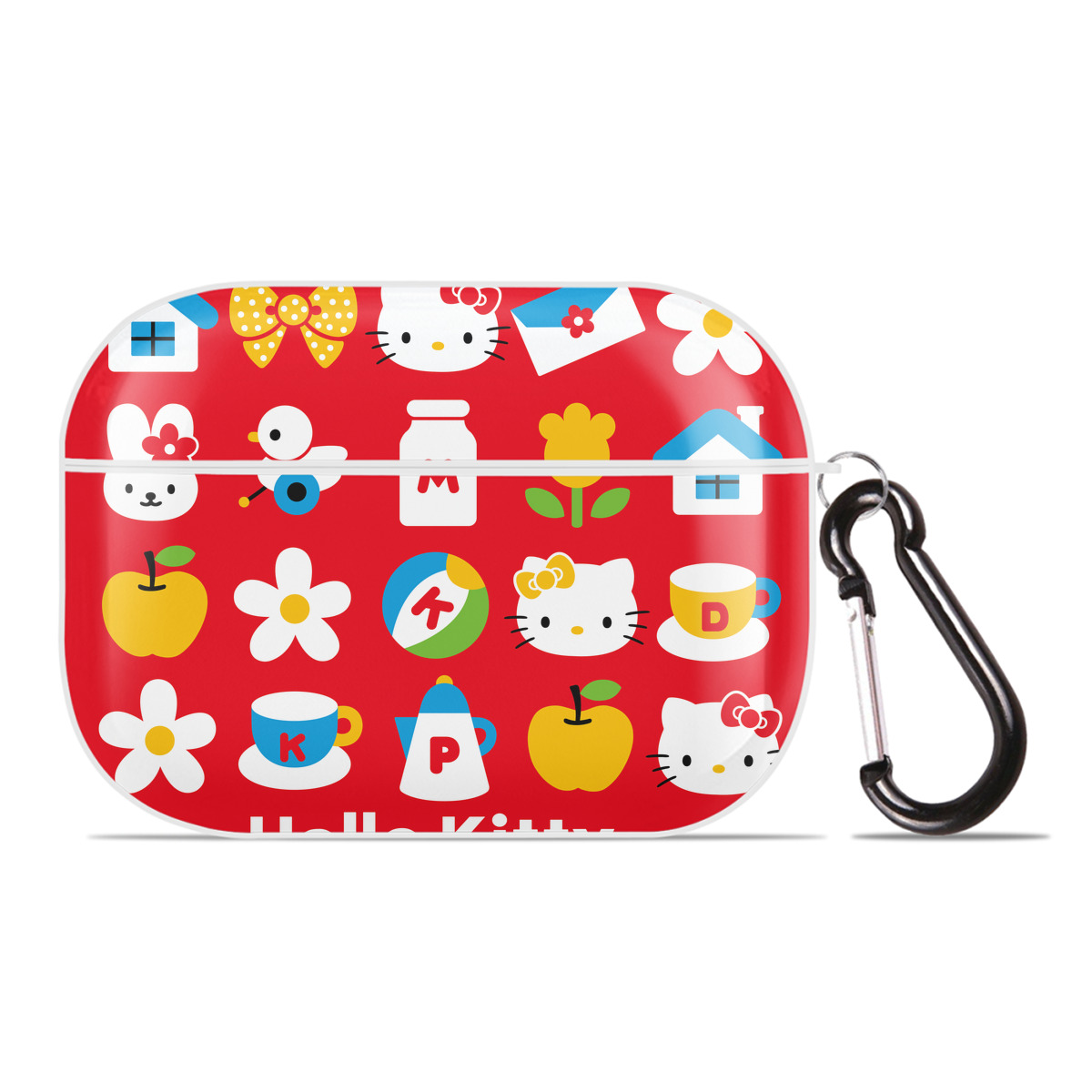（画像用） Hello Kitty ハローキティ 【AirPods Pro用】ハードシェル保護ケース 耐衝撃・防指紋・カラビナ付き商品仕様