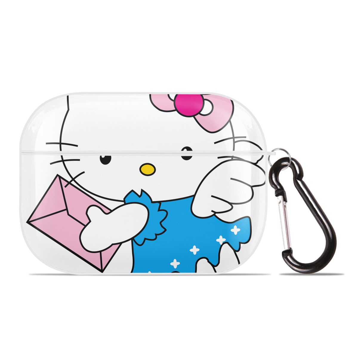 （画像用） Hello Kitty ハローキティ 【AirPods Pro用】ハードシェル保護ケース 耐衝撃・防指紋・カラビナ付き商品仕様
