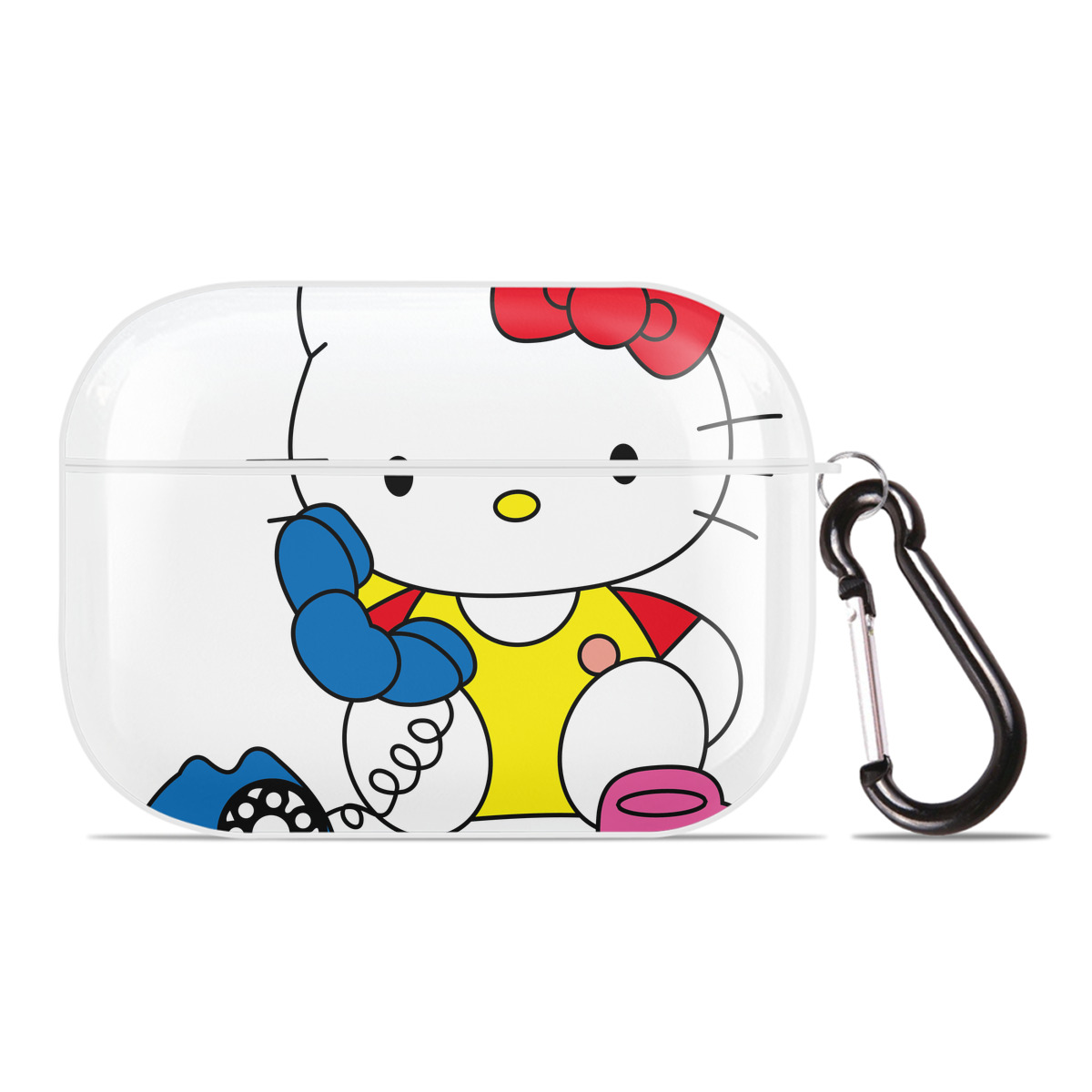 （画像用） Hello Kitty ハローキティ 【AirPods Pro用】ハードシェル保護ケース 耐衝撃・防指紋・カラビナ付き商品仕様