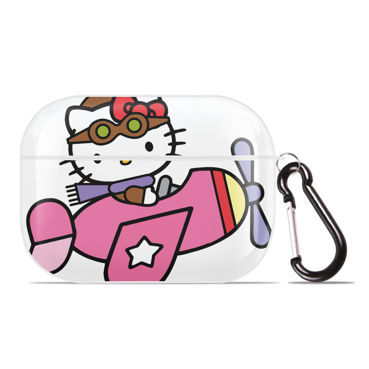 （画像用） Hello Kitty ハローキティ 【AirPods Pro用】ハードシェル保護ケース 耐衝撃・防指紋・カラビナ付き商品仕様