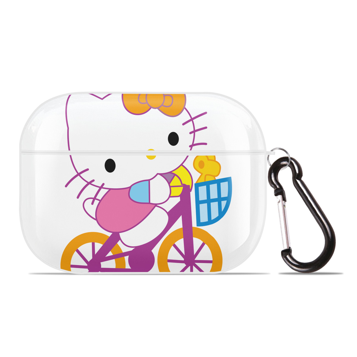 （画像用） Hello Kitty ハローキティ 【AirPods Pro用】ハードシェル保護ケース 耐衝撃・防指紋・カラビナ付き商品仕様