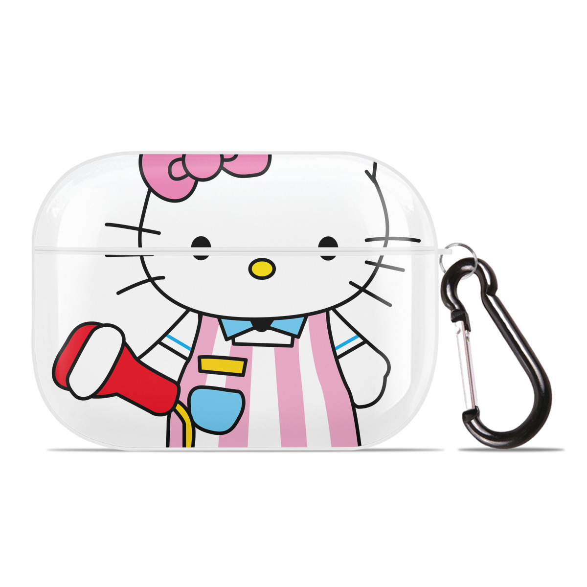 （画像用） Hello Kitty ハローキティ 【AirPods Pro用】ハードシェル保護ケース 耐衝撃・防指紋・カラビナ付き商品仕様