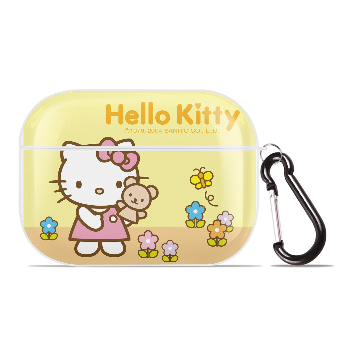 （画像用） Hello Kitty ハローキティ 【AirPods Pro用】ハードシェル保護ケース 耐衝撃・防指紋・カラビナ付き商品仕様