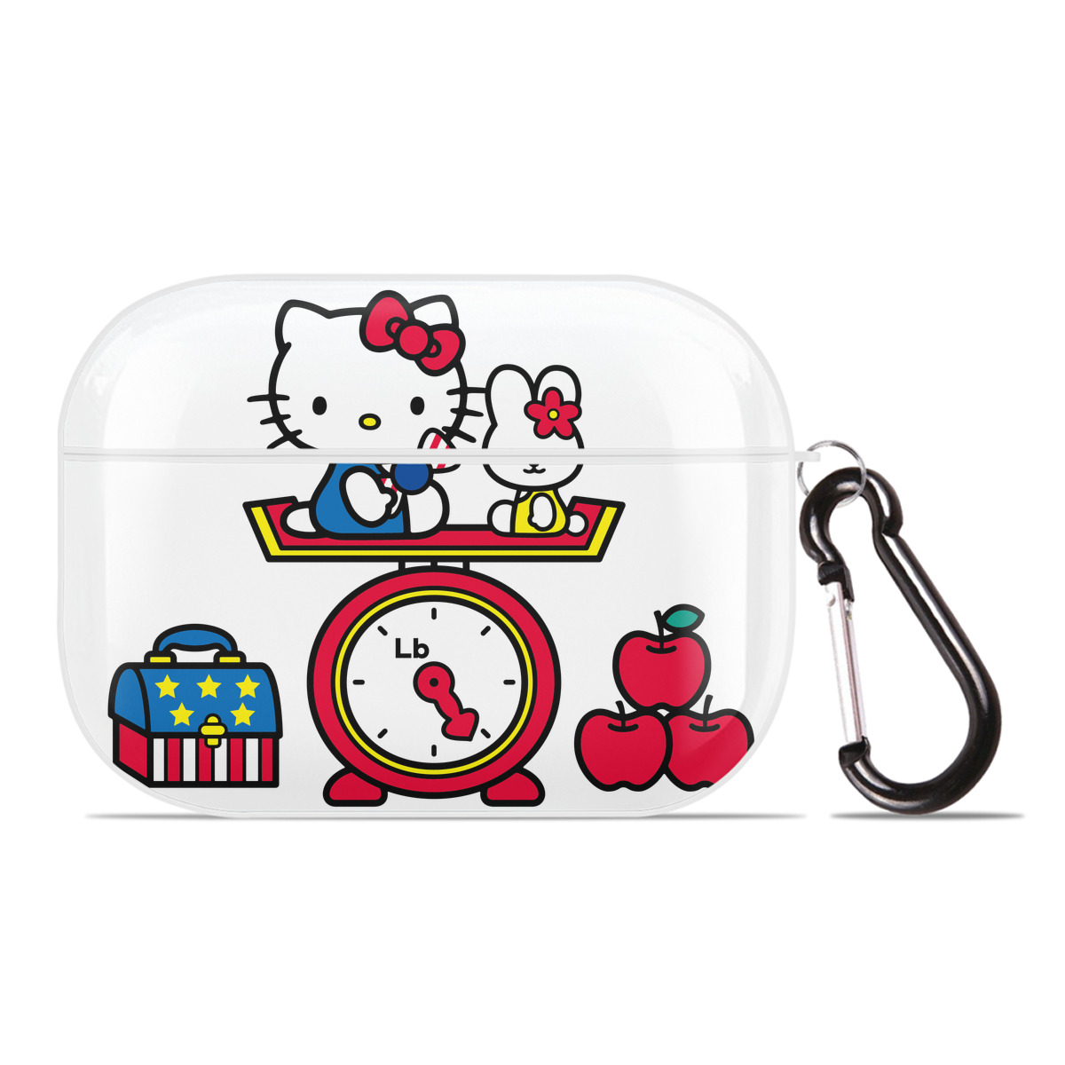 （画像用） Hello Kitty ハローキティ 【AirPods Pro用】ハードシェル保護ケース 耐衝撃・防指紋・カラビナ付き商品仕様