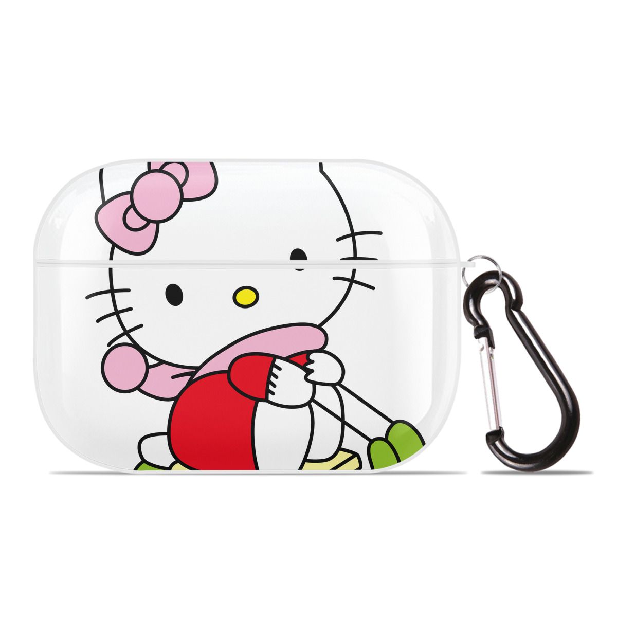 （画像用） Hello Kitty ハローキティ 【AirPods Pro用】ハードシェル保護ケース 耐衝撃・防指紋・カラビナ付き商品仕様