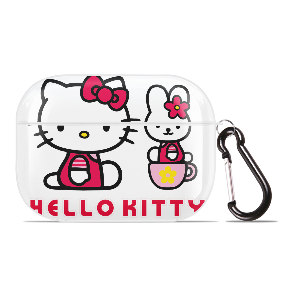 （画像用） Hello Kitty ハローキティ 【AirPods Pro用】ハードシェル保護ケース 耐衝撃・防指紋・カラビナ付き商品仕様