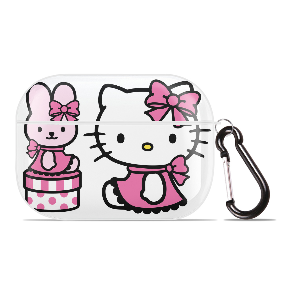 （画像用） Hello Kitty ハローキティ 【AirPods Pro用】ハードシェル保護ケース 耐衝撃・防指紋・カラビナ付き商品仕様