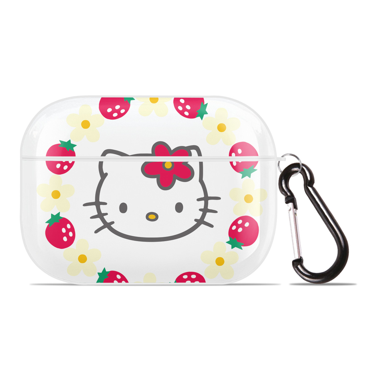 （画像用） Hello Kitty ハローキティ 【AirPods Pro用】ハードシェル保護ケース 耐衝撃・防指紋・カラビナ付き商品仕様