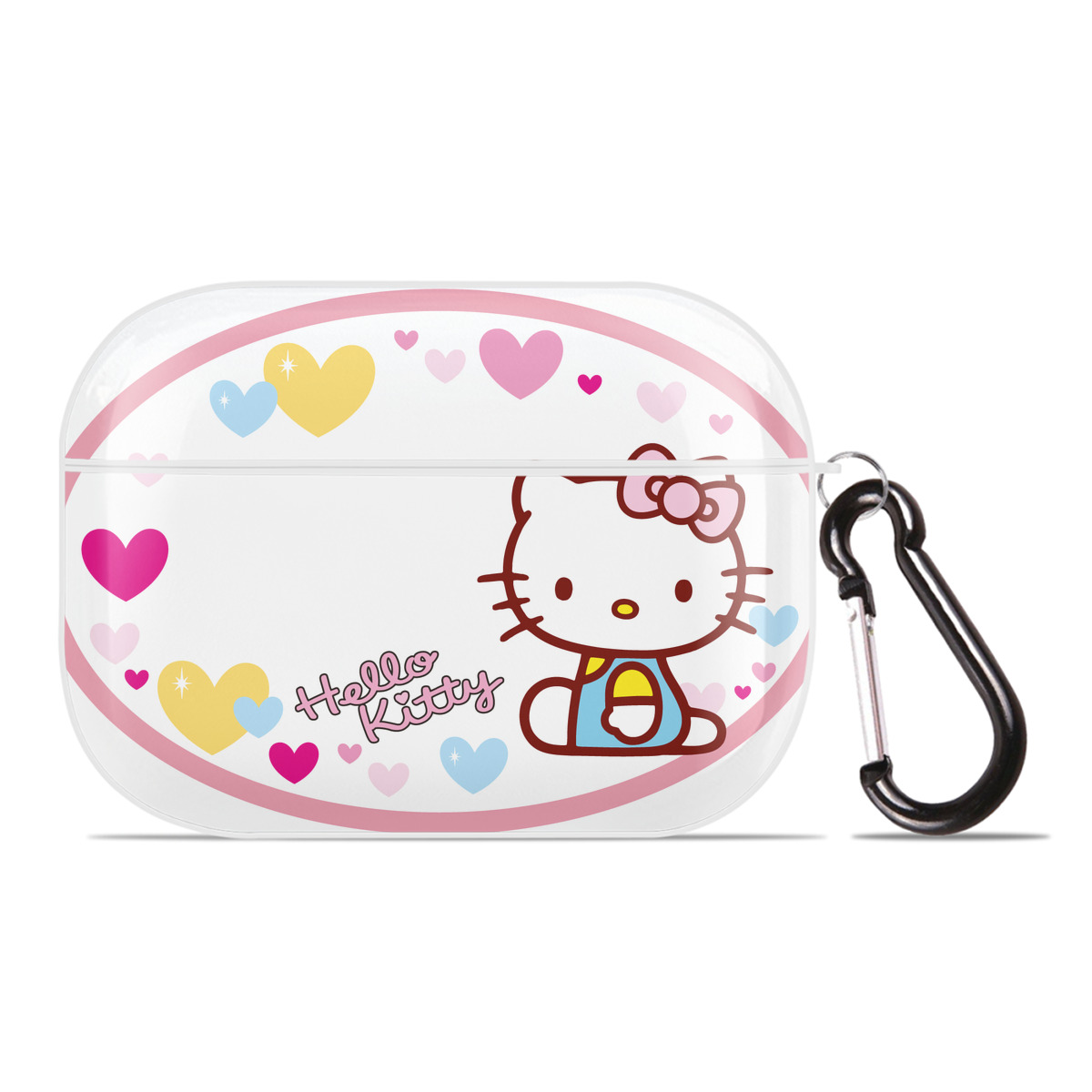 （画像用） Hello Kitty ハローキティ 【AirPods Pro用】ハードシェル保護ケース 耐衝撃・防指紋・カラビナ付き商品仕様