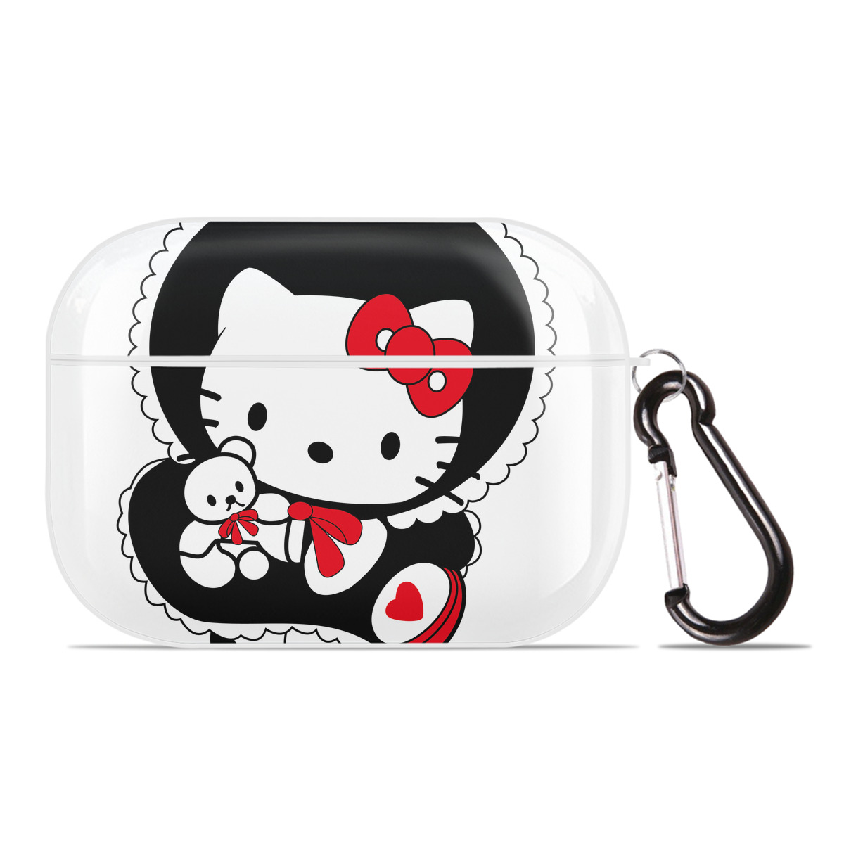 （画像用） Hello Kitty ハローキティ 【AirPods Pro用】ハードシェル保護ケース 耐衝撃・防指紋・カラビナ付き商品仕様