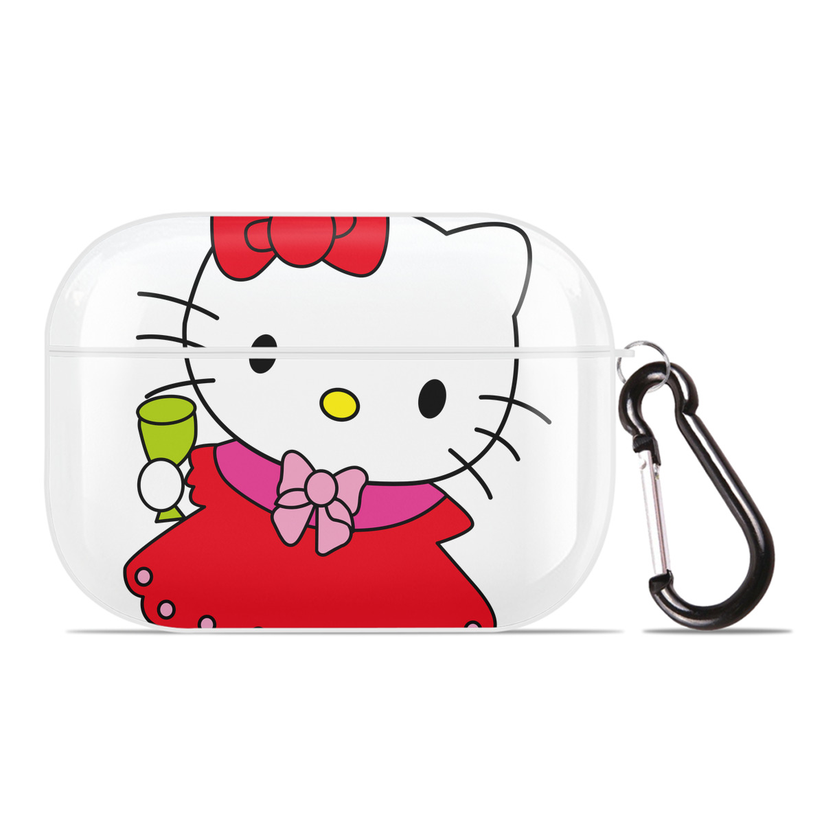 （画像用） Hello Kitty ハローキティ 【AirPods Pro用】ハードシェル保護ケース 耐衝撃・防指紋・カラビナ付き商品仕様