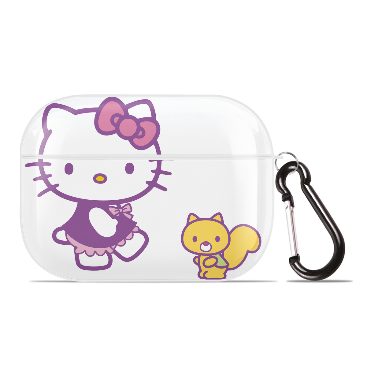 （画像用） Hello Kitty ハローキティ 【AirPods Pro用】ハードシェル保護ケース 耐衝撃・防指紋・カラビナ付き商品仕様