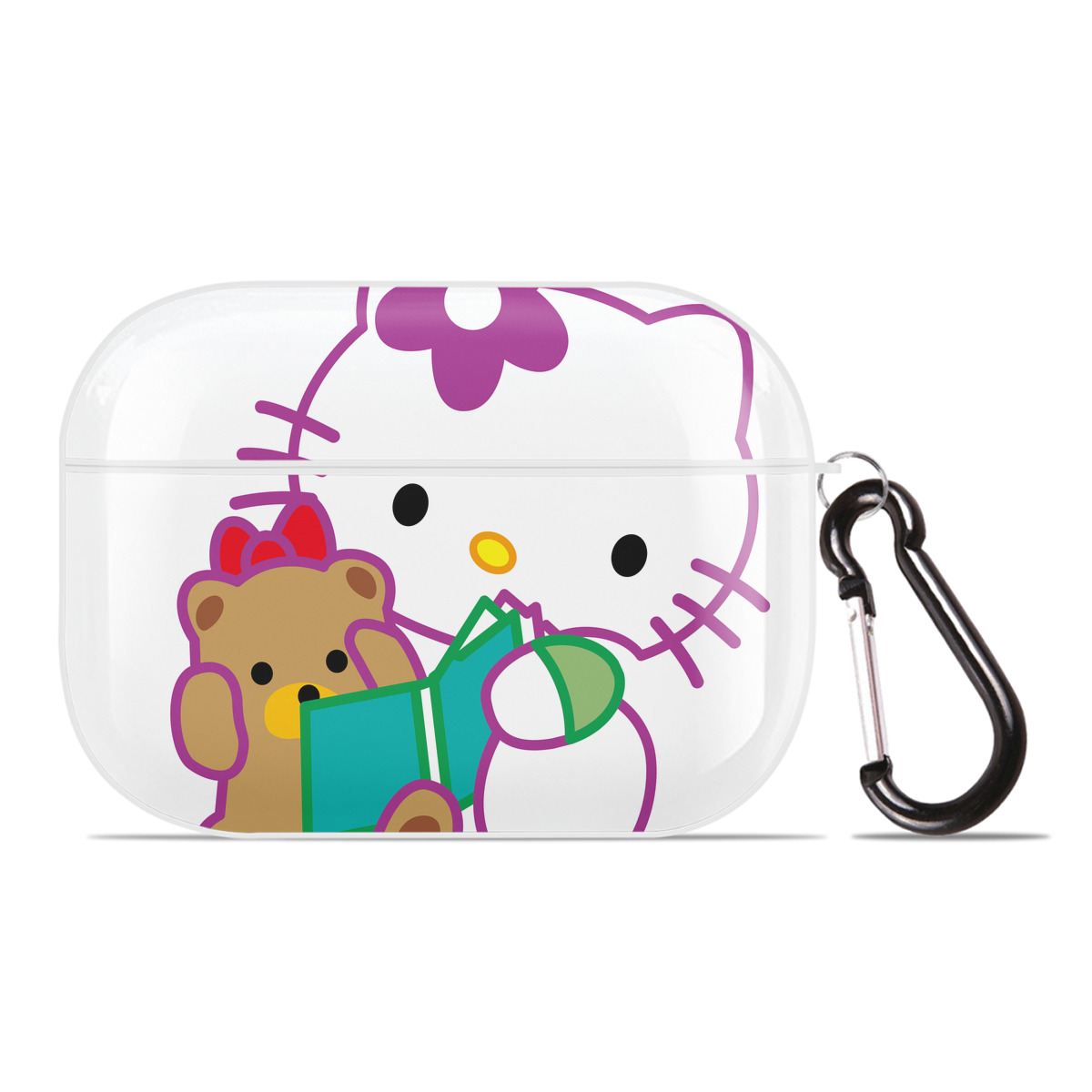 （画像用） Hello Kitty ハローキティ 【AirPods Pro用】ハードシェル保護ケース 耐衝撃・防指紋・カラビナ付き商品仕様