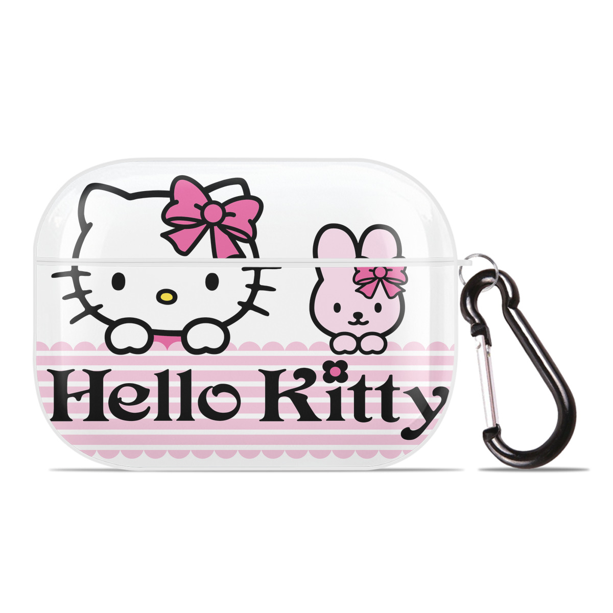 （画像用） Hello Kitty ハローキティ 【AirPods Pro用】ハードシェル保護ケース 耐衝撃・防指紋・カラビナ付き商品仕様