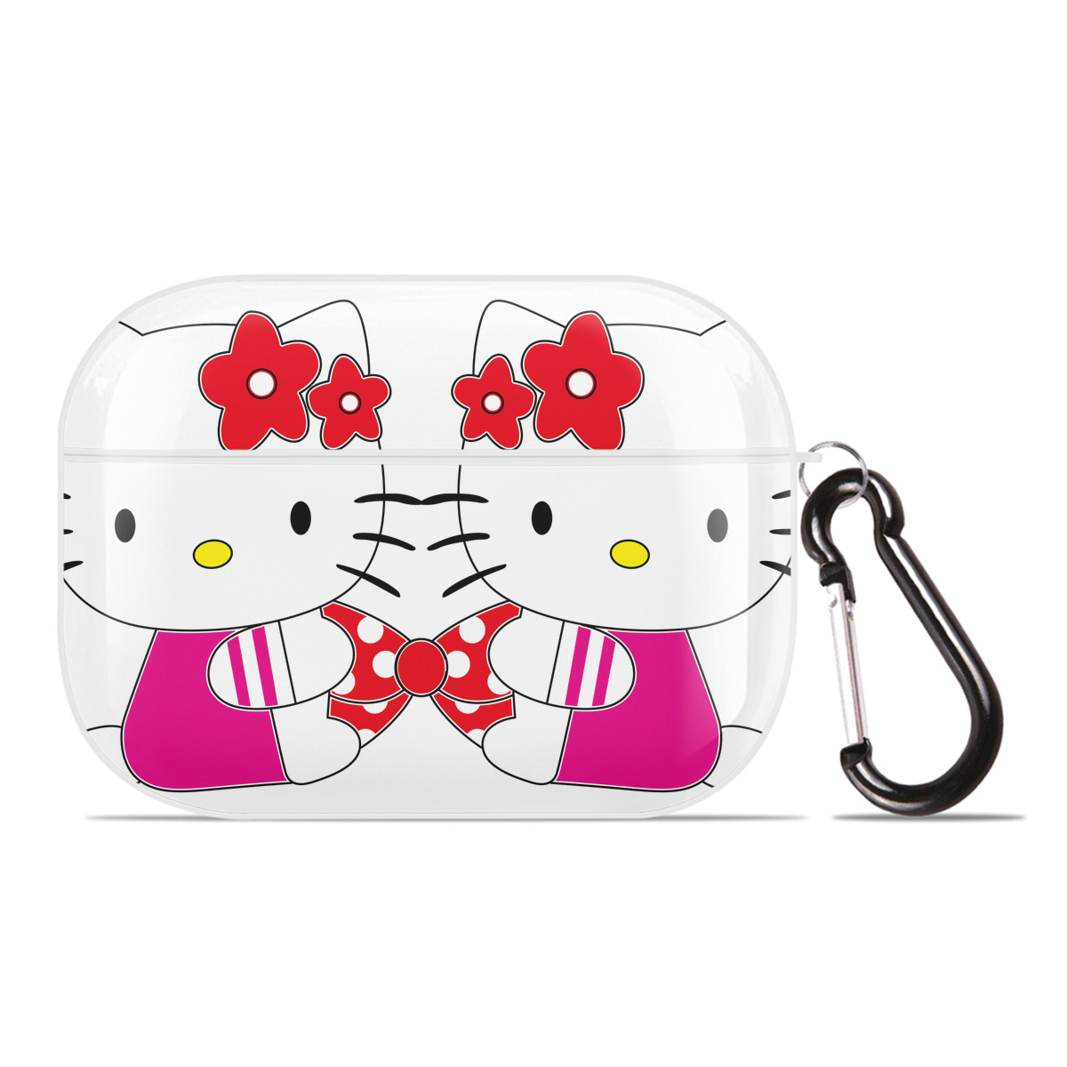 （画像用） Hello Kitty ハローキティ 【AirPods Pro用】ハードシェル保護ケース 耐衝撃・防指紋・カラビナ付き商品仕様