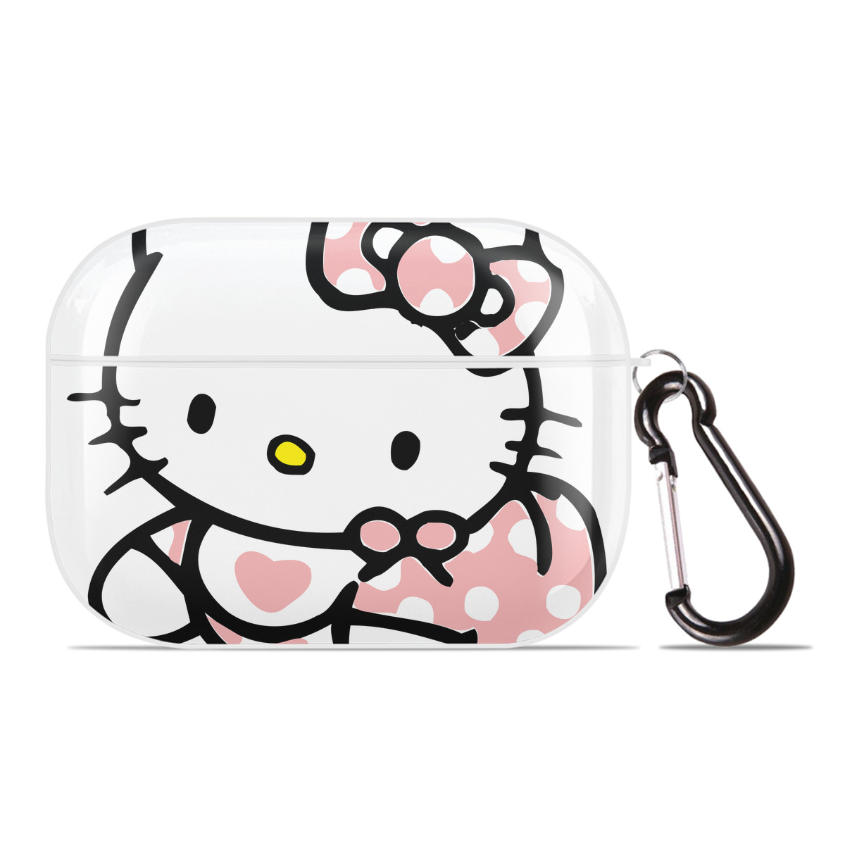 （画像用） Hello Kitty ハローキティ 【AirPods Pro用】ハードシェル保護ケース 耐衝撃・防指紋・カラビナ付き商品仕様