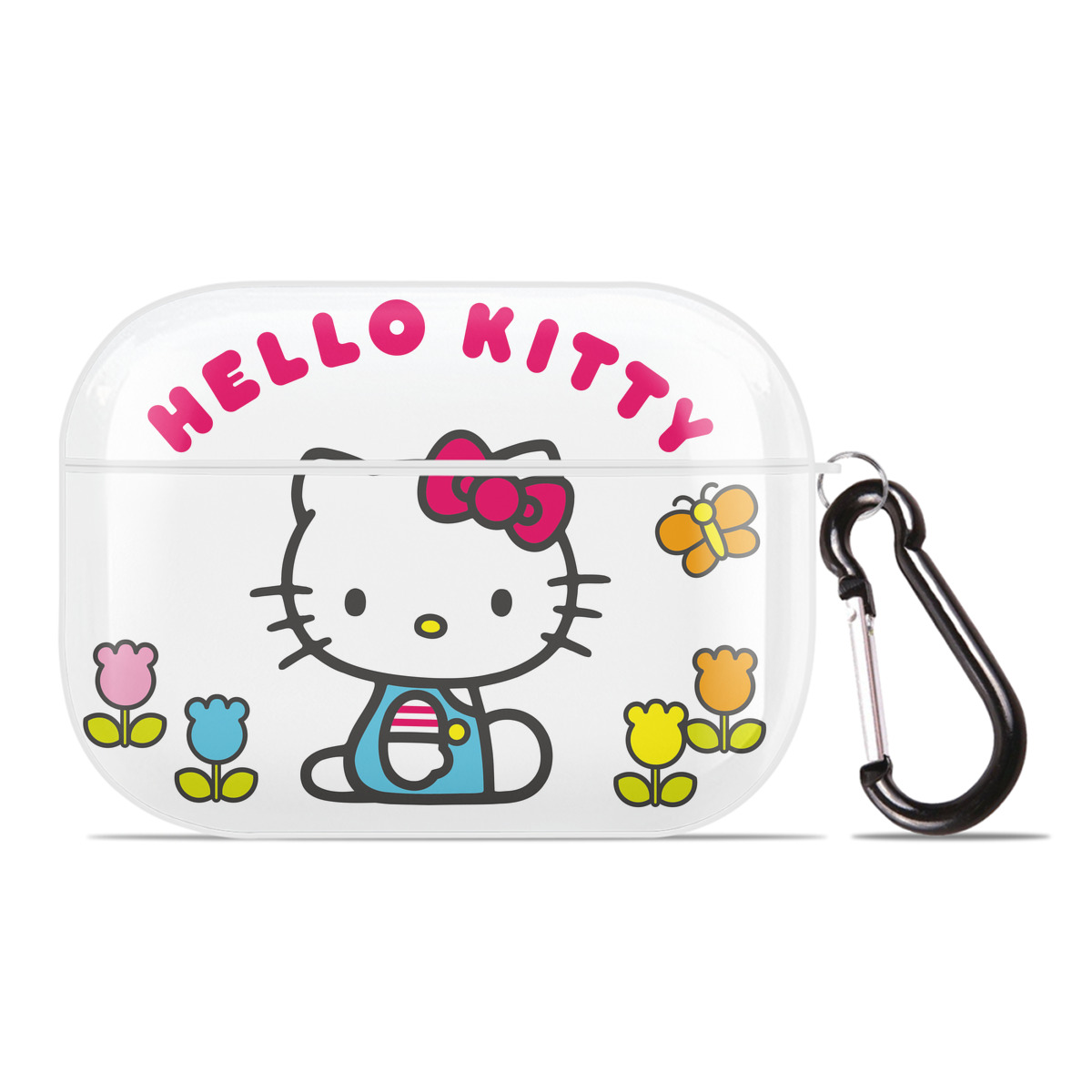 （画像用） Hello Kitty ハローキティ 【AirPods Pro用】ハードシェル保護ケース 耐衝撃・防指紋・カラビナ付き商品仕様