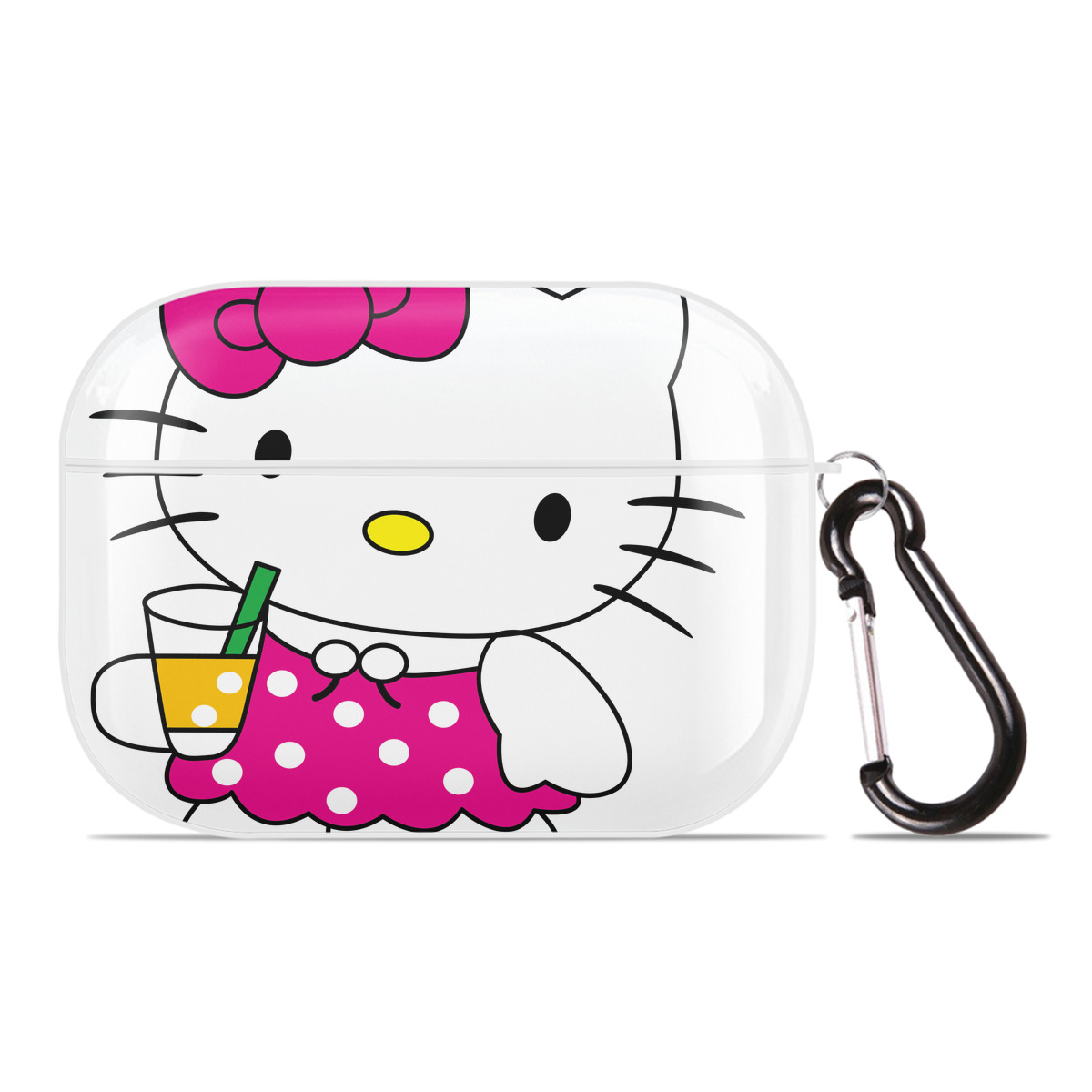 （画像用） Hello Kitty ハローキティ 【AirPods Pro用】ハードシェル保護ケース 耐衝撃・防指紋・カラビナ付き商品仕様