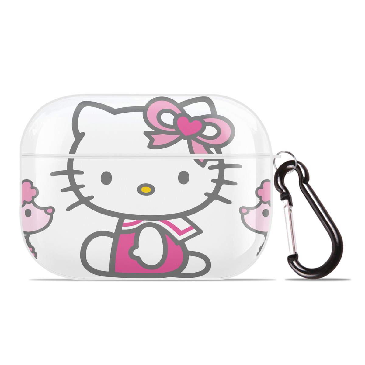 （画像用） Hello Kitty ハローキティ 【AirPods Pro用】ハードシェル保護ケース 耐衝撃・防指紋・カラビナ付き商品仕様