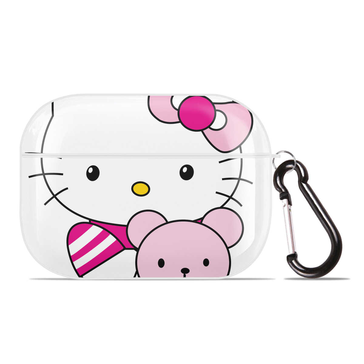 （画像用） Hello Kitty ハローキティ 【AirPods Pro用】ハードシェル保護ケース 耐衝撃・防指紋・カラビナ付き商品仕様