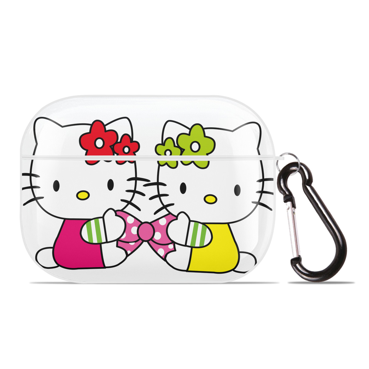（画像用） Hello Kitty ハローキティ 【AirPods Pro用】ハードシェル保護ケース 耐衝撃・防指紋・カラビナ付き商品仕様