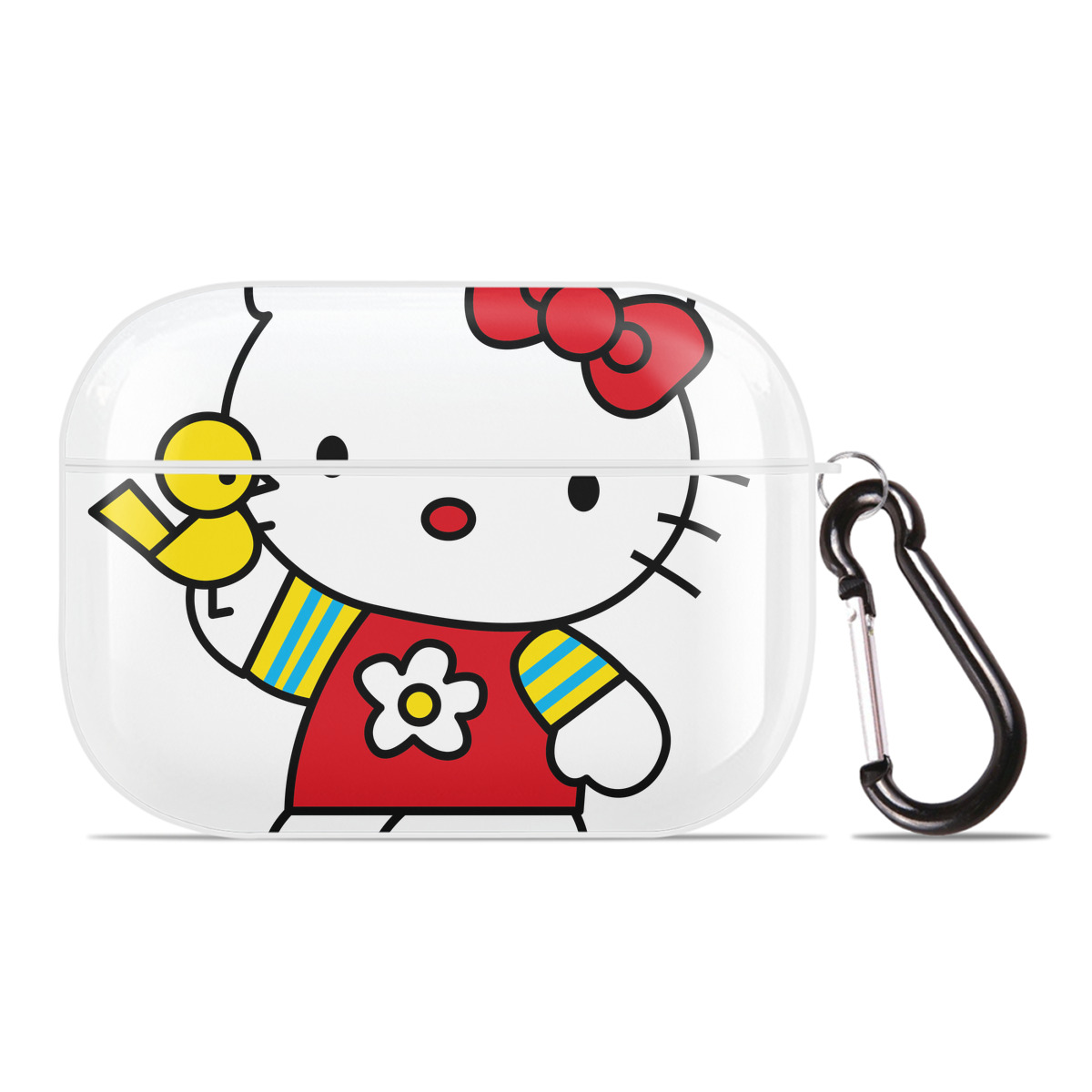 （画像用） Hello Kitty ハローキティ 【AirPods Pro用】ハードシェル保護ケース 耐衝撃・防指紋・カラビナ付き商品仕様