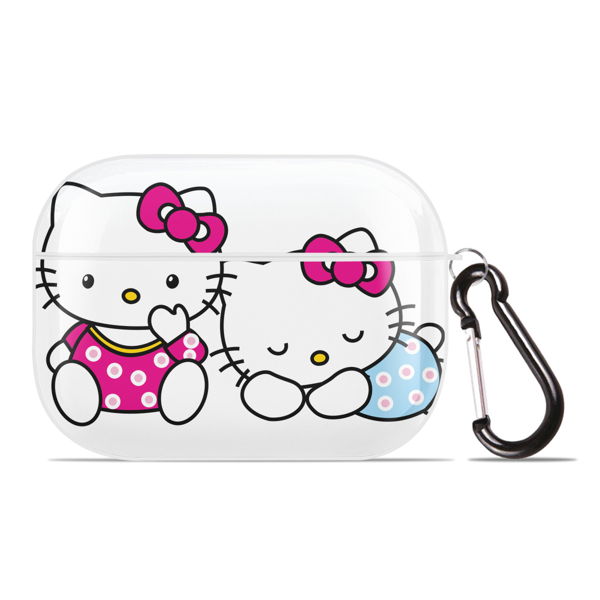 （画像用） Hello Kitty ハローキティ 【AirPods Pro用】ハードシェル保護ケース 耐衝撃・防指紋・カラビナ付き商品仕様