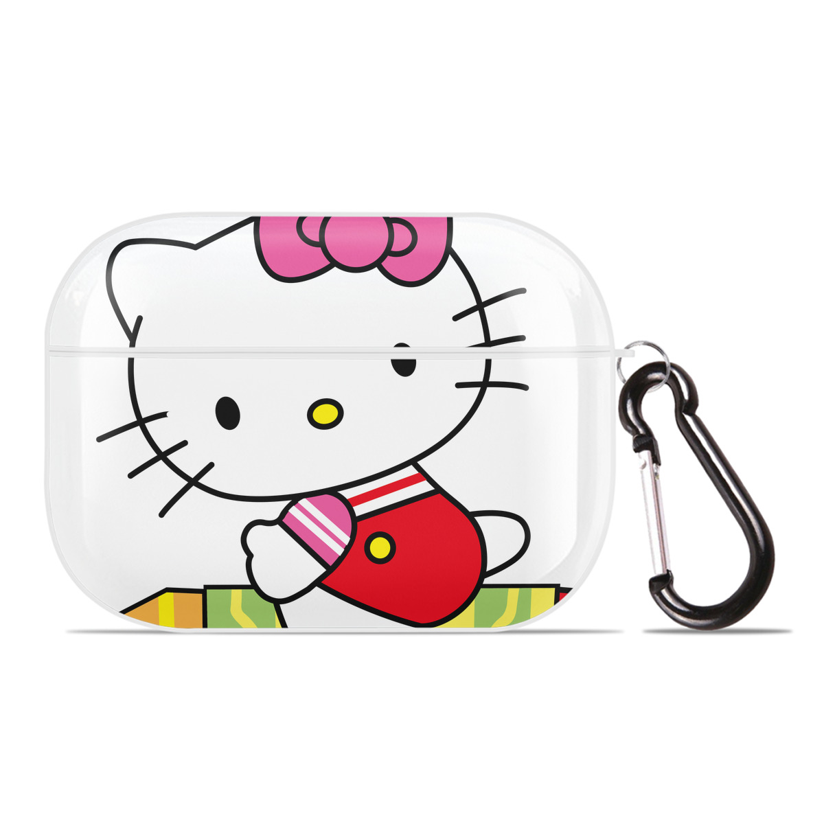 （画像用） Hello Kitty ハローキティ 【AirPods Pro用】ハードシェル保護ケース 耐衝撃・防指紋・カラビナ付き商品仕様